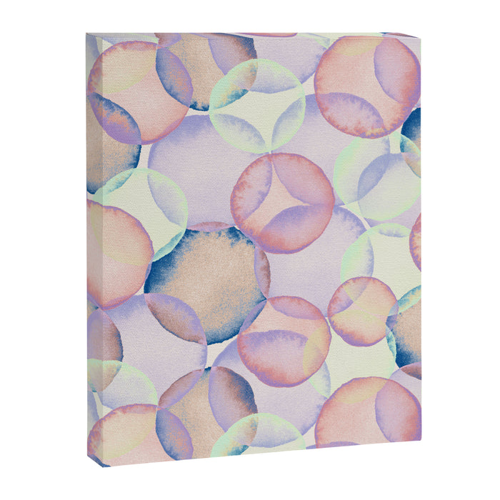 Watercolor circles overlay Canvas Print Gallery Image 1