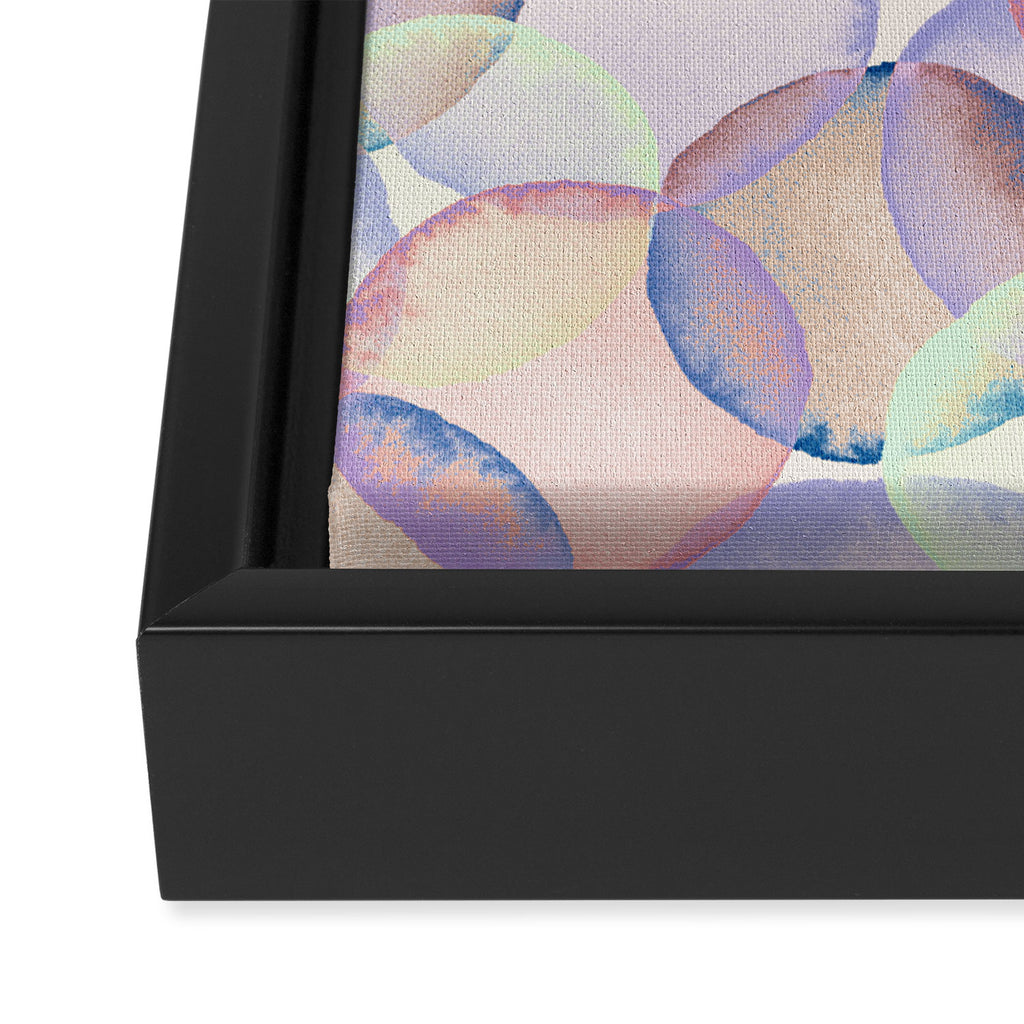 Watercolor circles overlay Framed Canvas Print Gallery Image 3