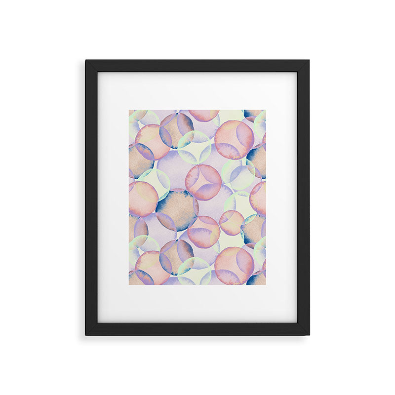 Watercolor circles overlay Framed Art Print Gallery Image 6