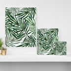 Watercolor simple leaves Canvas Print Gallery Image 3