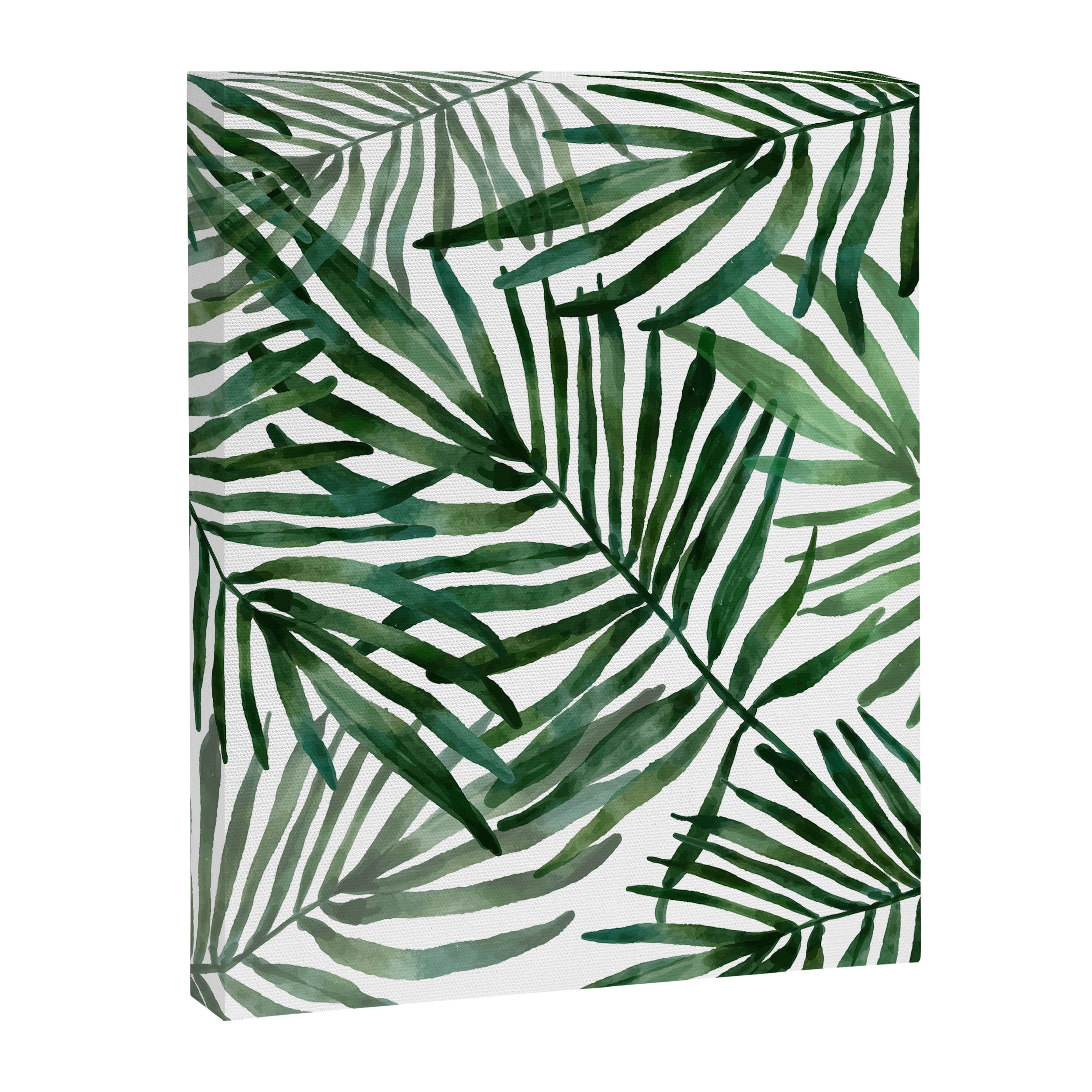 Watercolor simple leaves Canvas Print Gallery Image 8
