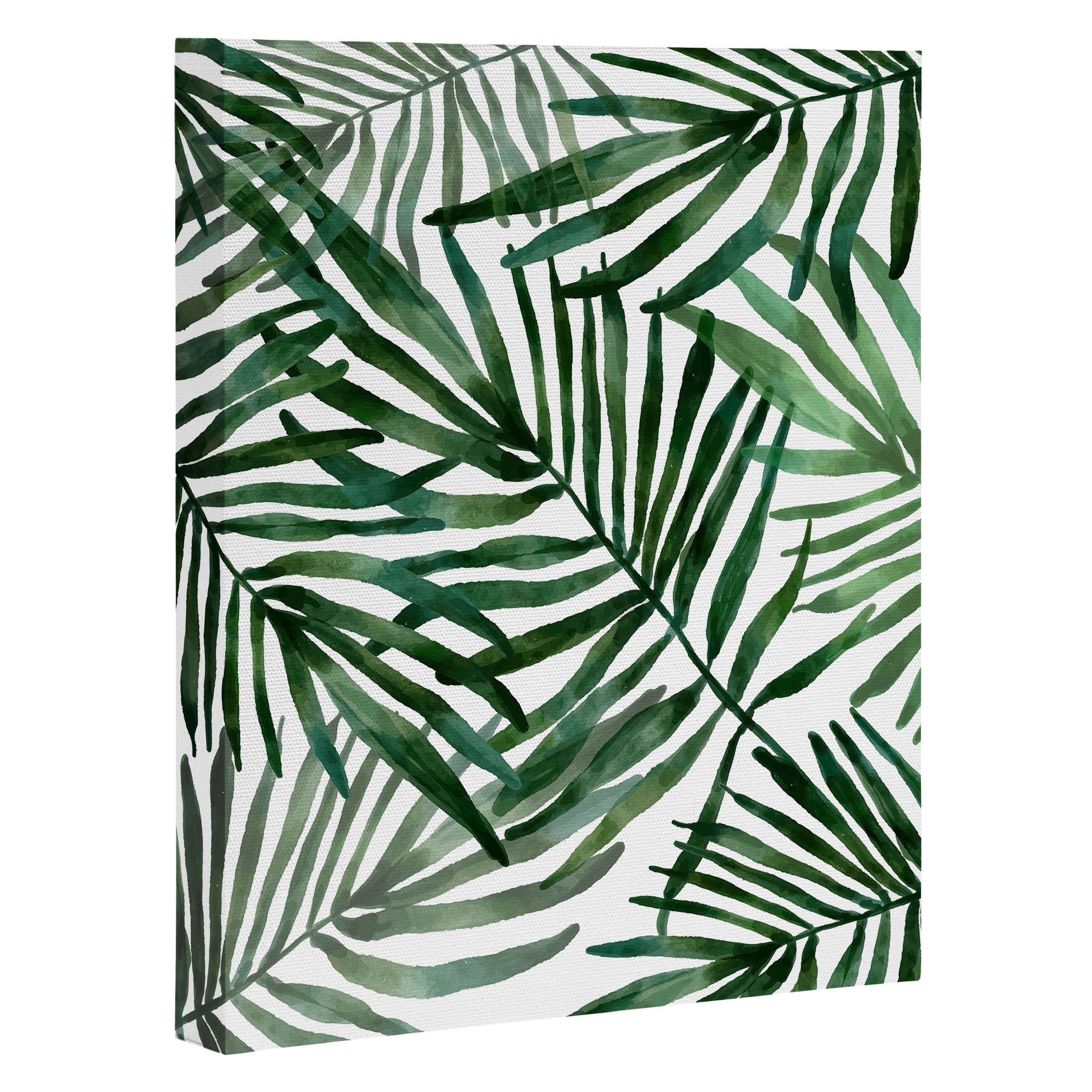 Watercolor simple leaves Canvas Print Gallery Image 3