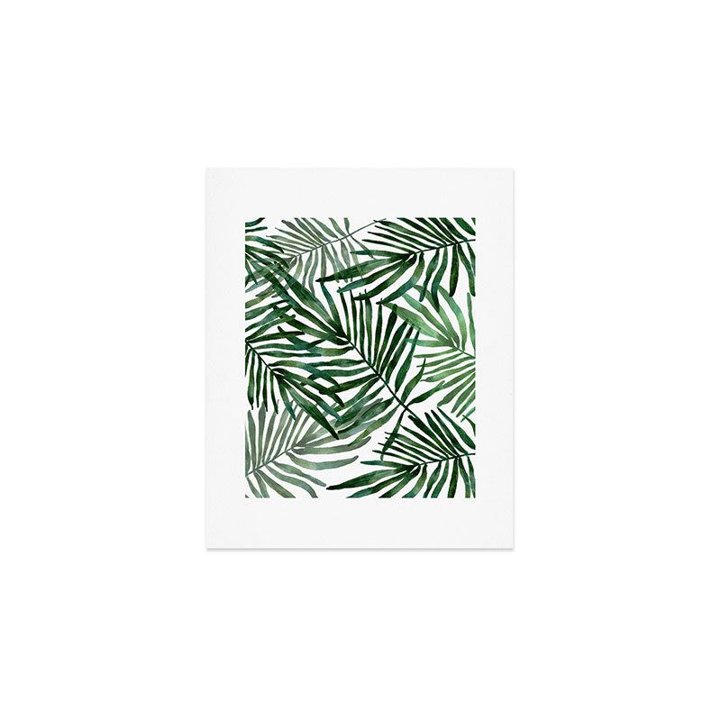 Watercolor simple leaves Art Print Gallery Image 1