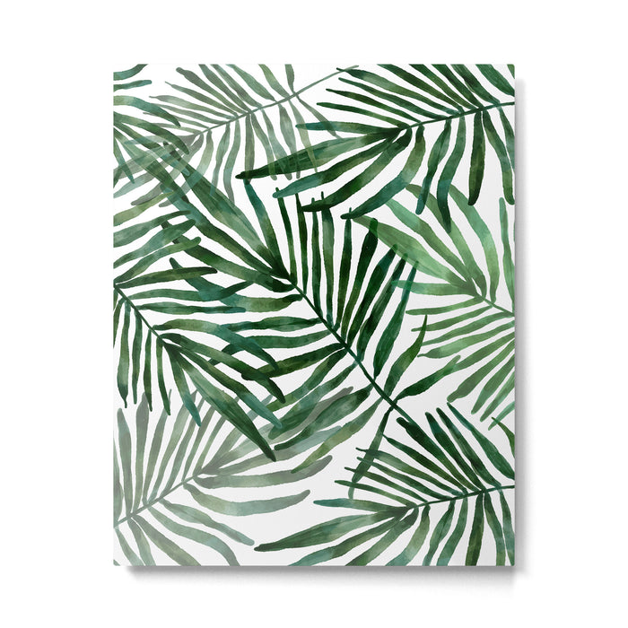 Watercolor simple leaves Metal Print Gallery Image 1