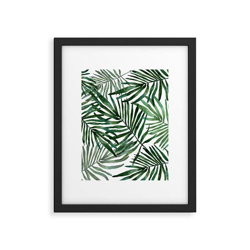 Watercolor simple leaves Framed Art Print Gallery Image 4