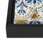 Whimsical Botanical Tile Framed Canvas Print Gallery Image 3