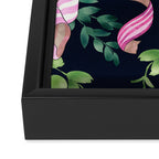 Whimsical Cheerful Bows Plants Framed Canvas Print Gallery Image 3