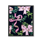 Whimsical Cheerful Bows Plants Framed Canvas Print Gallery Image 8