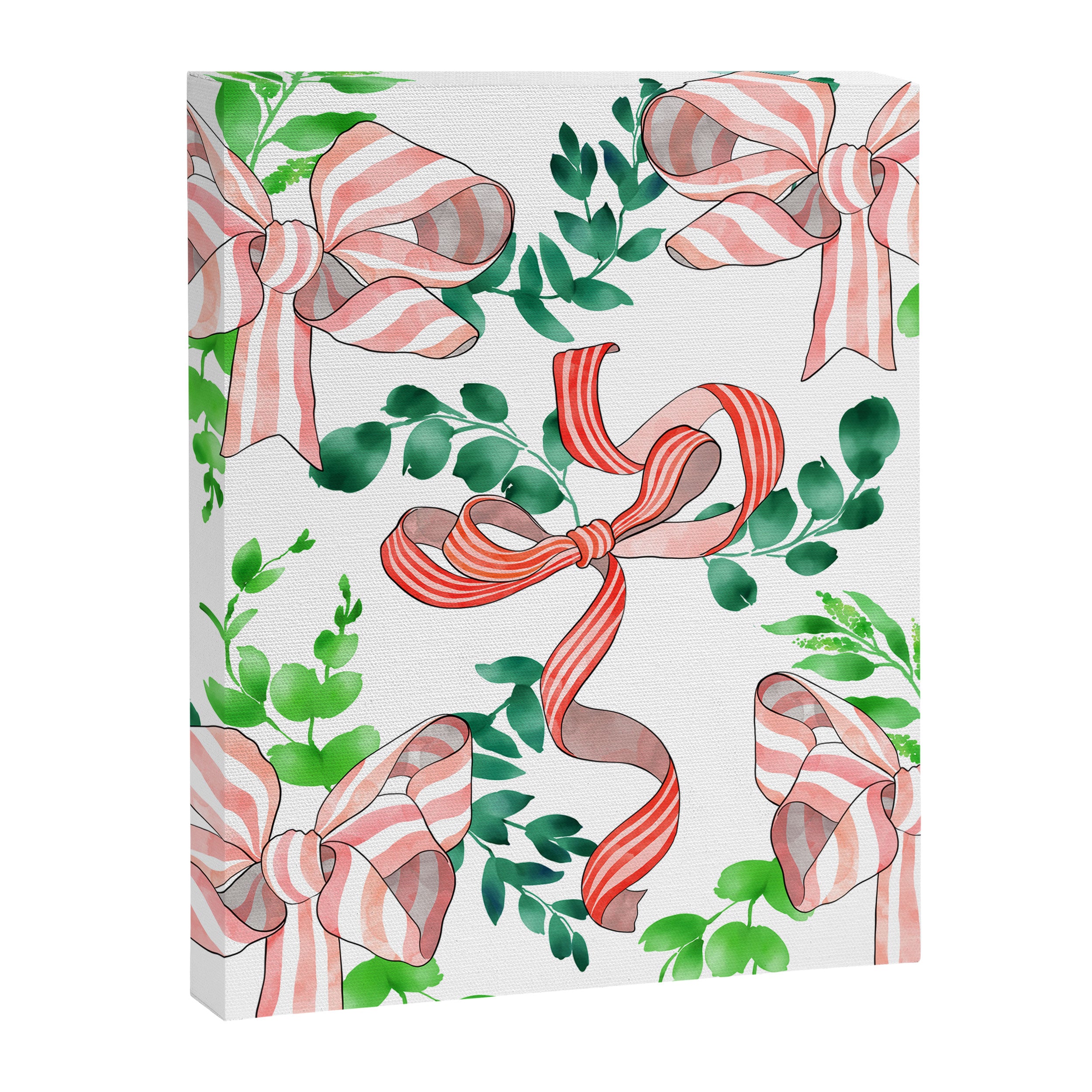 Whimsical Cheerful Bows Plants II Canvas Print Gallery Image 8