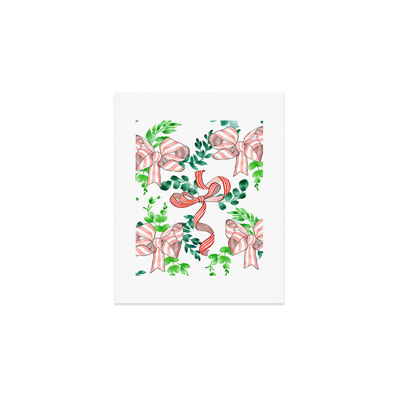 Whimsical Cheerful Bows Plants II Art Print Gallery Image 1