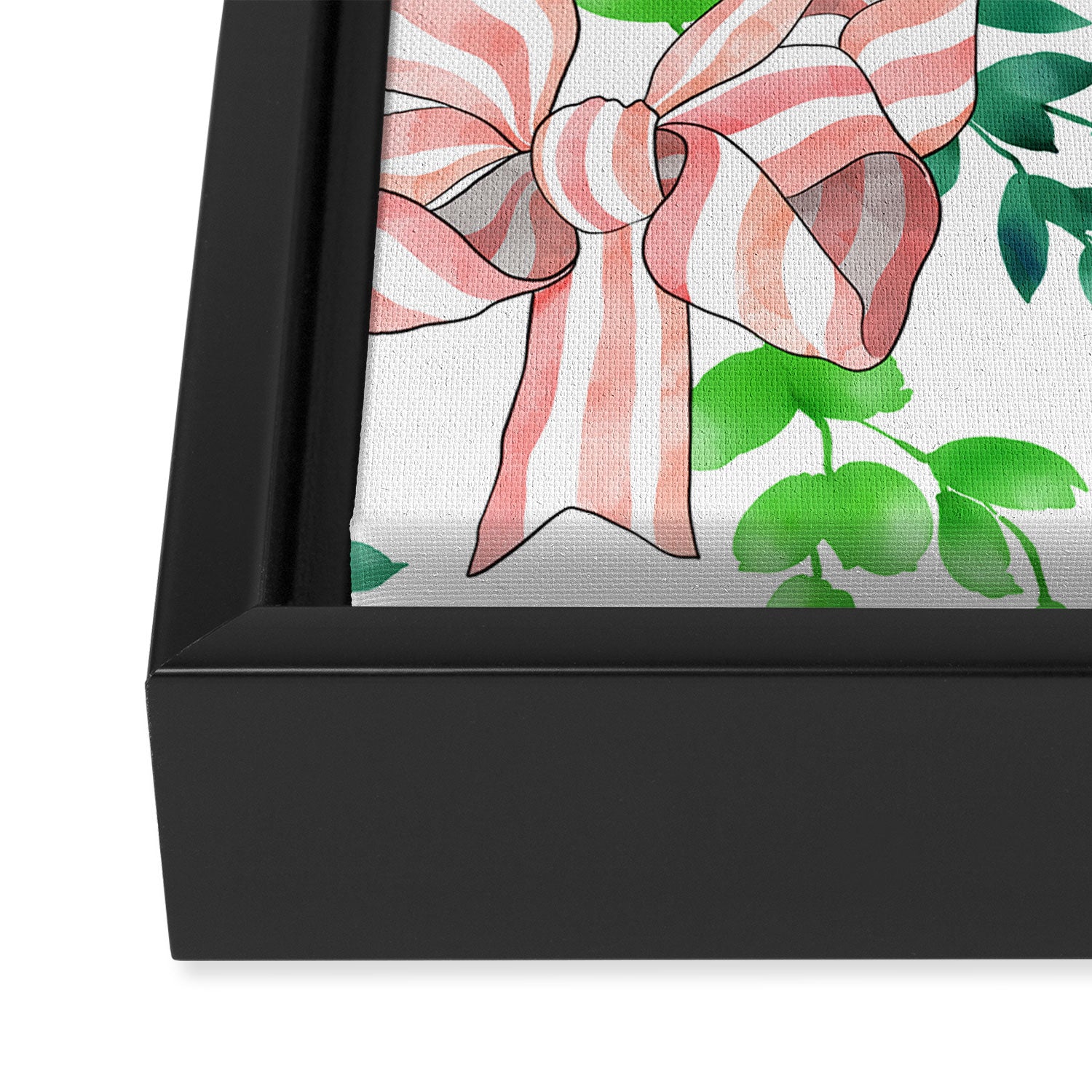 Whimsical Cheerful Bows Plants II Framed Canvas Print Gallery Image 3