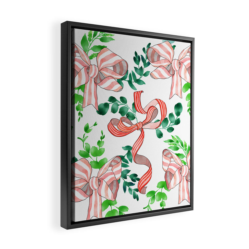 Whimsical Cheerful Bows Plants II Framed Canvas Print Gallery Image 2