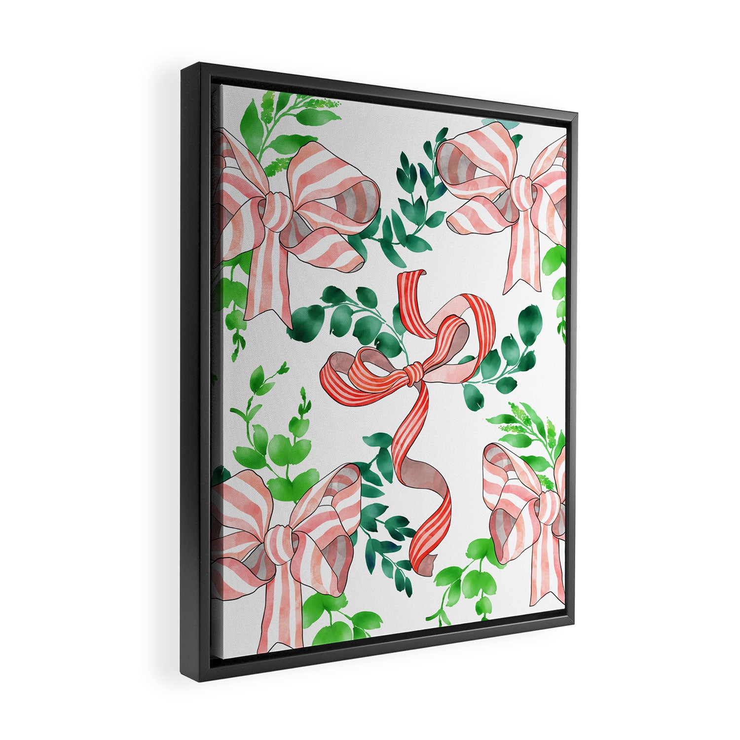 Whimsical Cheerful Bows Plants II Framed Canvas Print Gallery Image 2