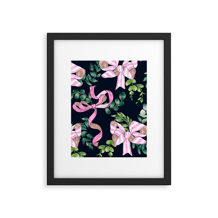 Whimsical Cheerful Bows Plants Framed Art Print Gallery Image 1