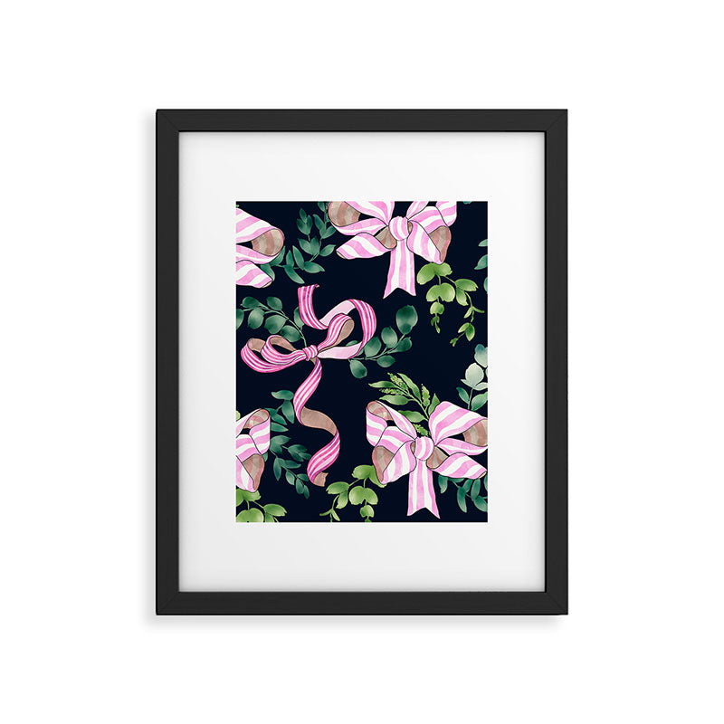 Whimsical Cheerful Bows Plants Framed Art Print Gallery Image 6
