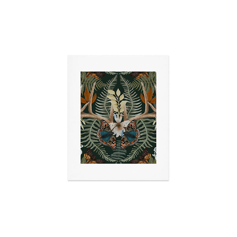 Whimsical Deer Antlers Art Print Gallery Image 1