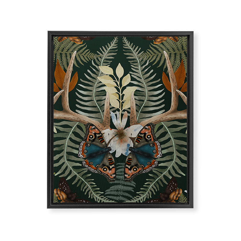 Whimsical Deer Antlers Framed Canvas Print Gallery Image 8