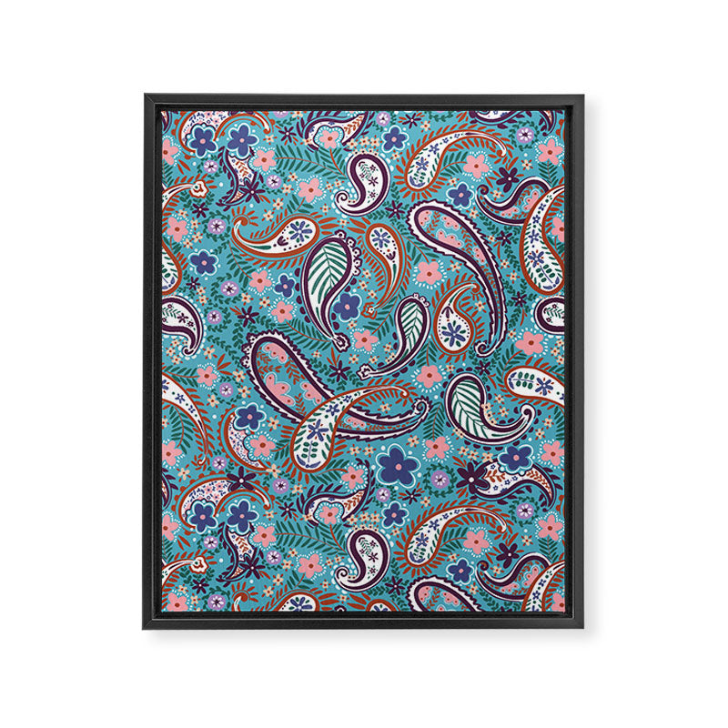 Whimsical Paisley Dance Framed Canvas Print Gallery Image 8