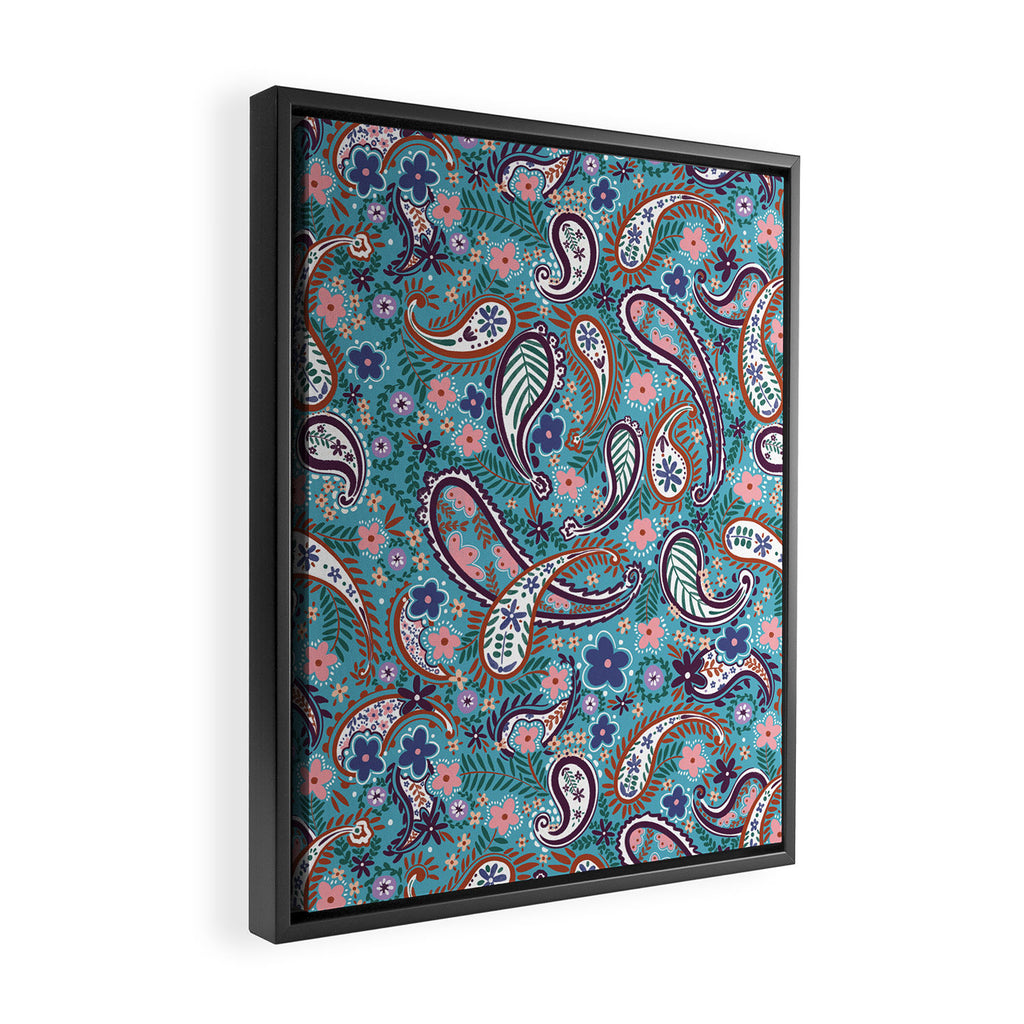 Whimsical Paisley Dance Framed Canvas Print Gallery Image 2