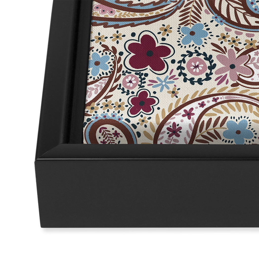 Whimsical Paisley Romance Framed Canvas Print Gallery Image 3