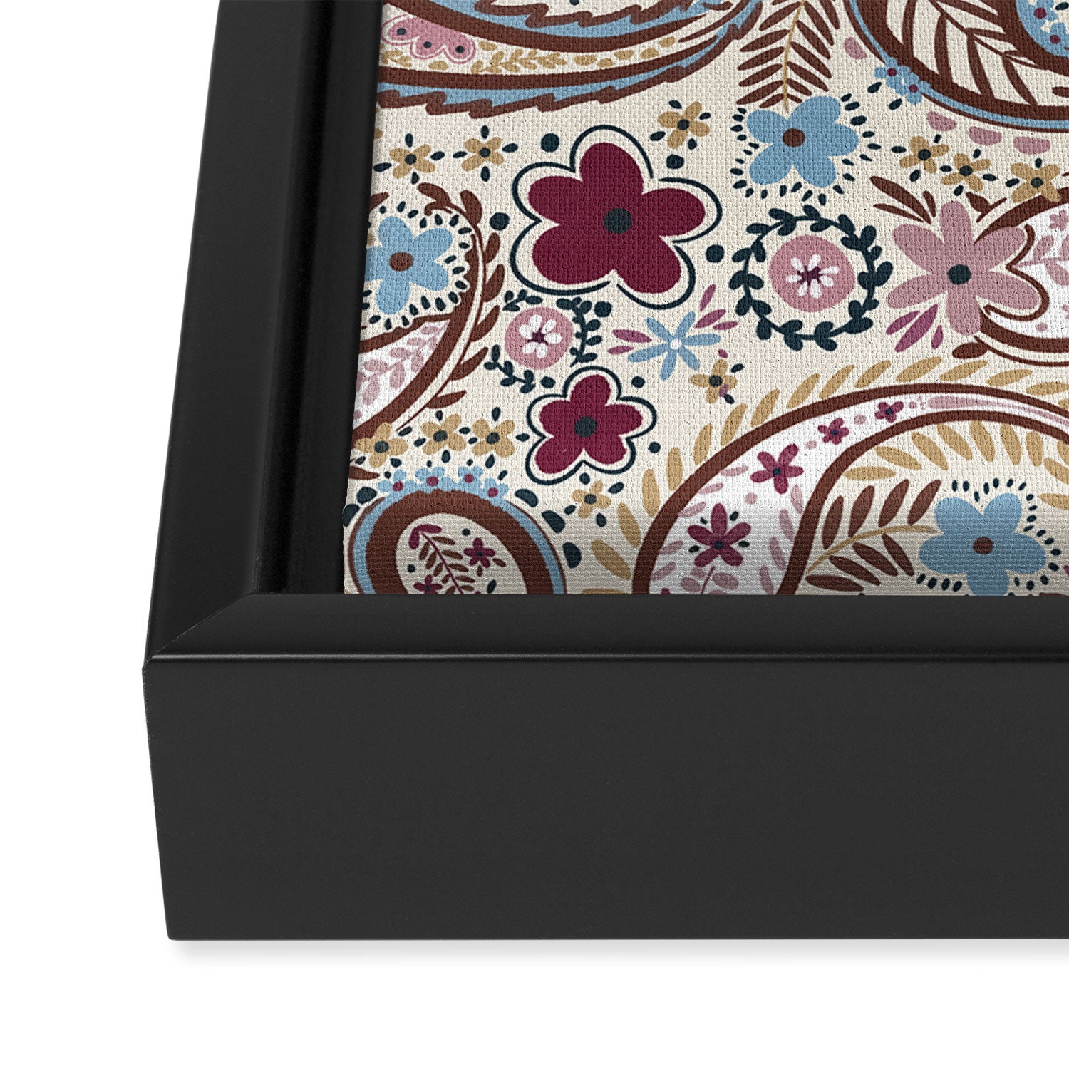 Whimsical Paisley Romance Framed Canvas Print Gallery Image 3