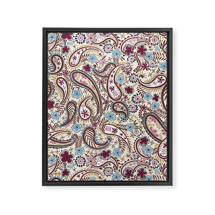 Whimsical Paisley Romance Framed Canvas Print Gallery Image 1