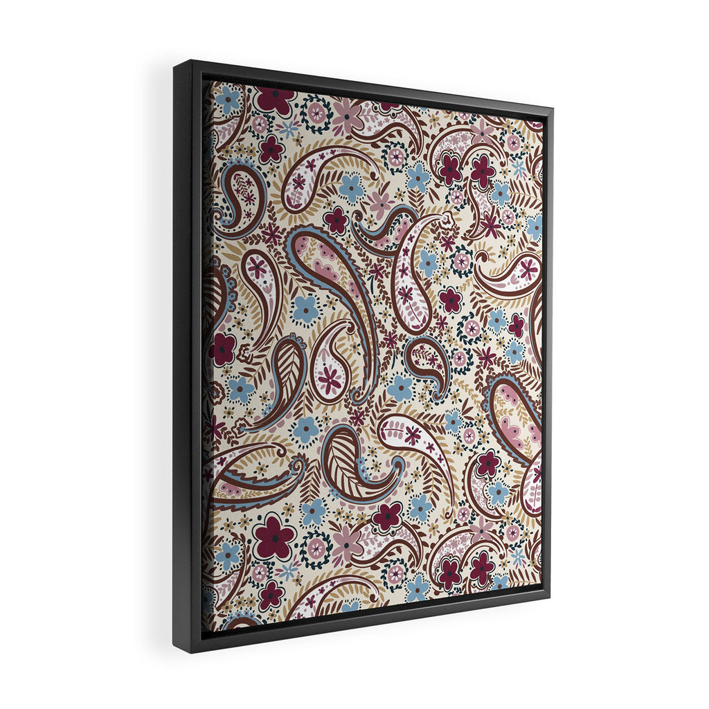 Whimsical Paisley Romance Framed Canvas Print Gallery Image 2