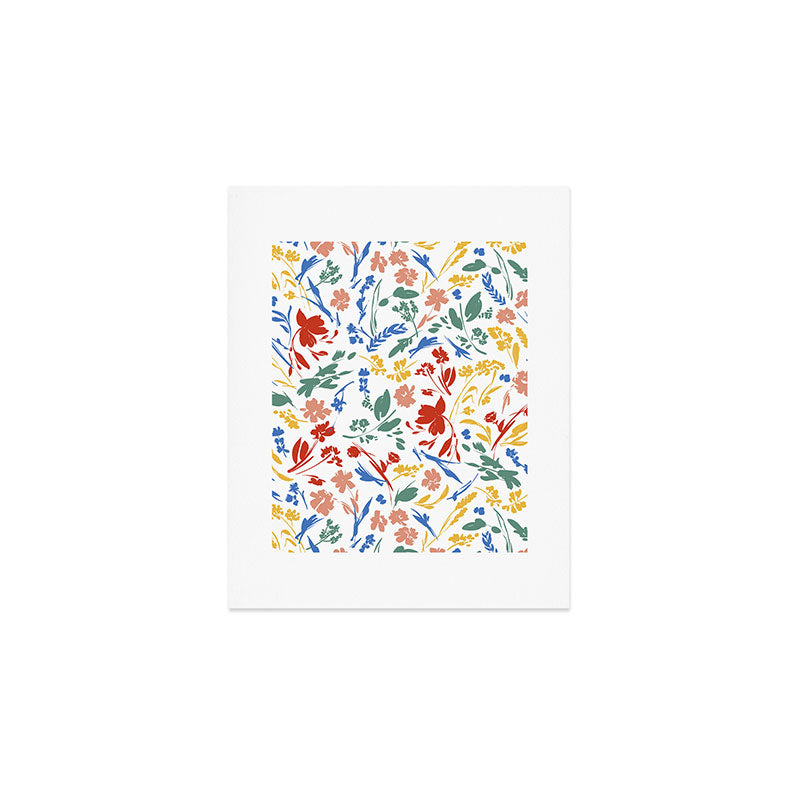 Wild colorful flowery meadow Art Print Gallery Image 1