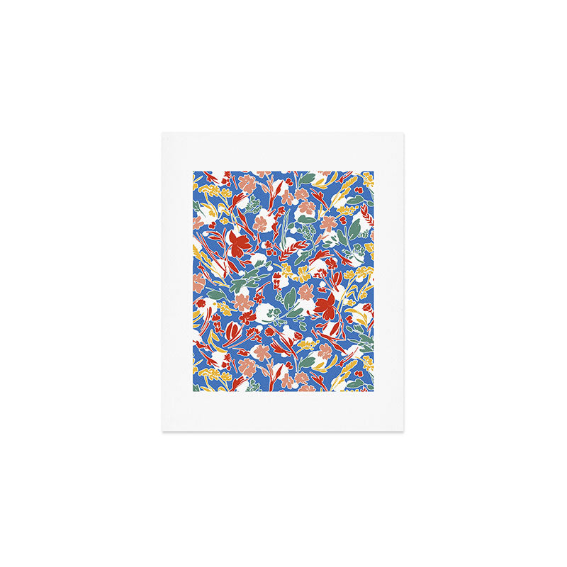 Wild colorful flowery meadow B Art Print Gallery Image 1