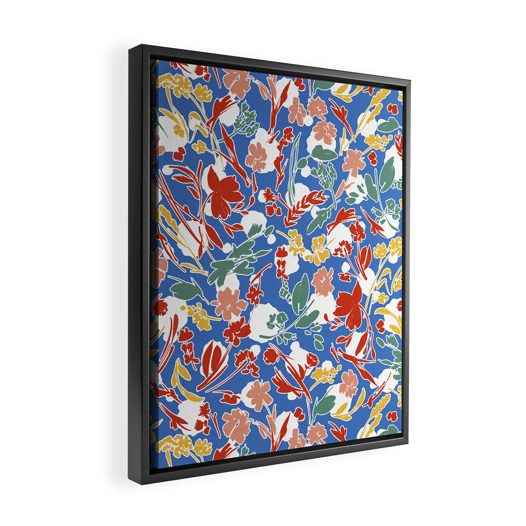 Wild colorful flowery meadow B Framed Canvas Print Gallery Image 2