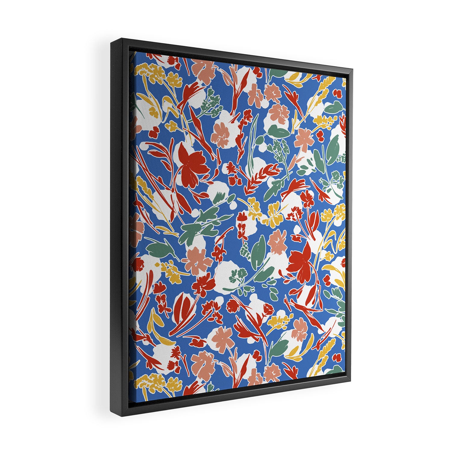 Wild colorful flowery meadow B Framed Canvas Print Gallery Image 2