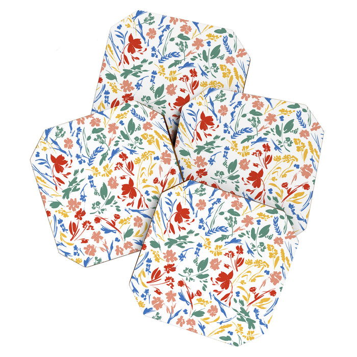 Wild colorful flowery meadow Coaster Gallery Image 1