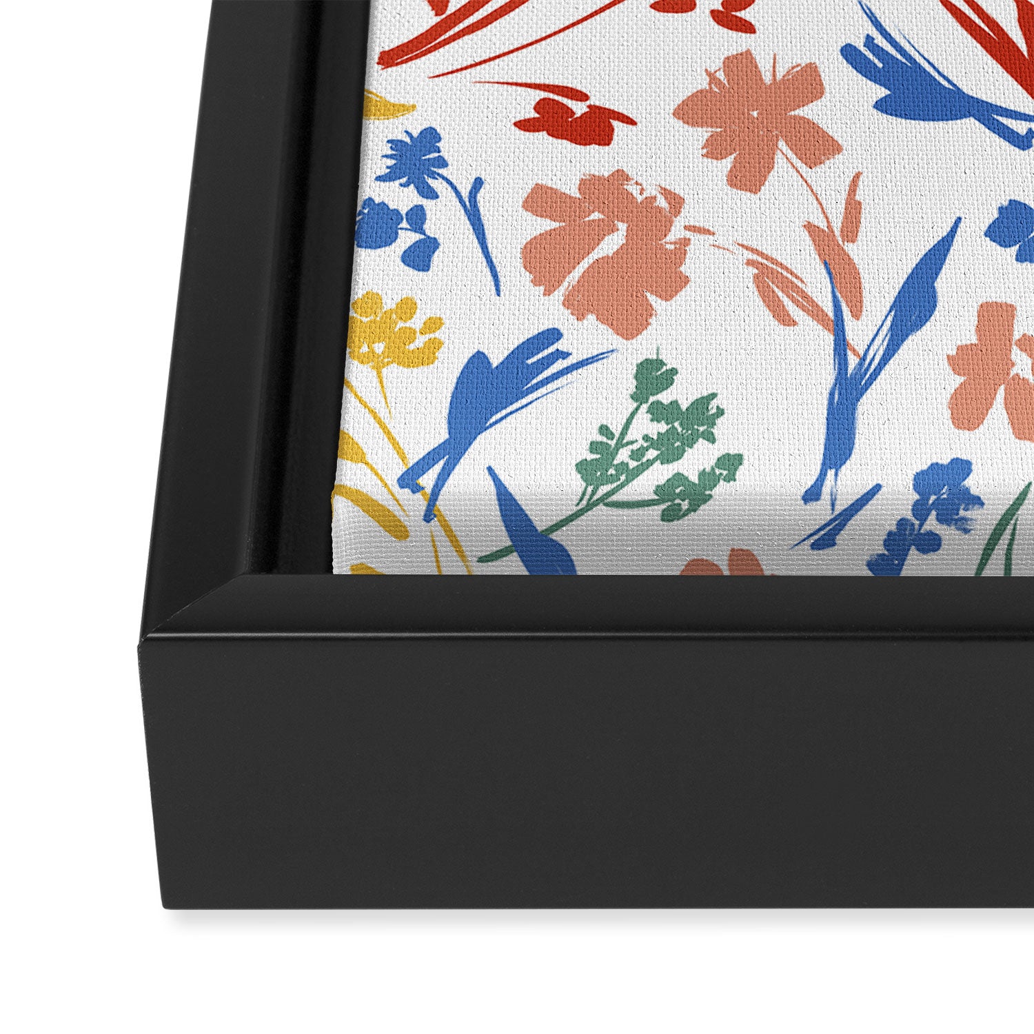 Wild colorful flowery meadow Framed Canvas Print Gallery Image 3