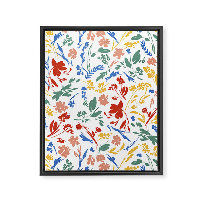 Wild colorful flowery meadow Framed Canvas Print Gallery Image 8