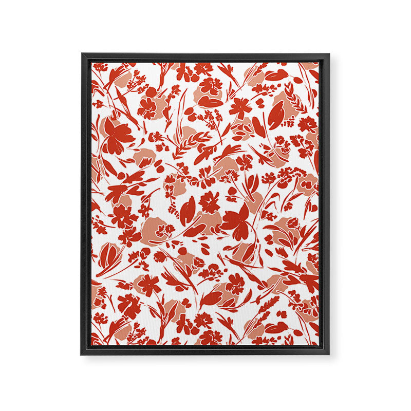 Wild flowering reddish meadow Framed Canvas Print Gallery Image 8