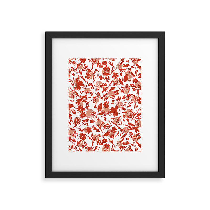 Wild flowering reddish meadow Framed Art Print Gallery Image 6