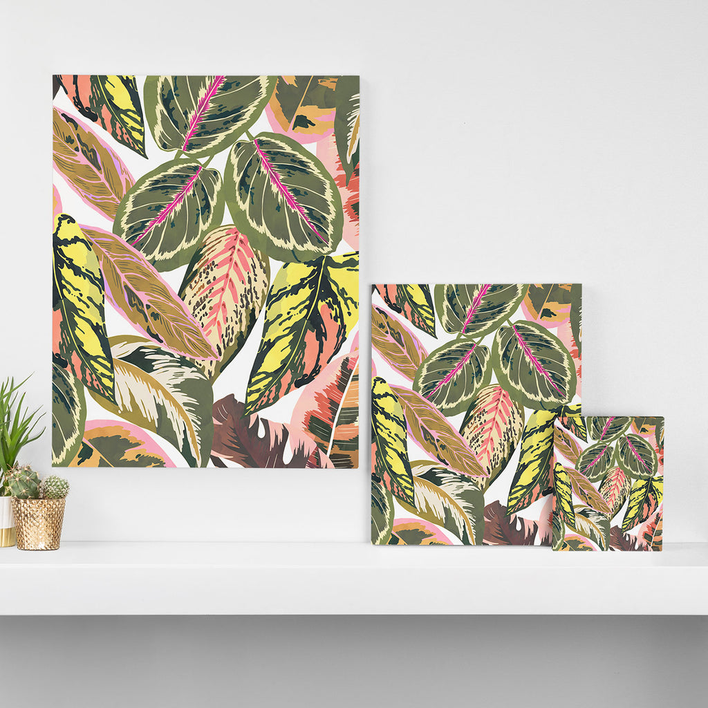 Wild jungle botanical leaves 63 Canvas Print Gallery Image 3