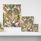 Wild jungle botanical leaves 63 Canvas Print Gallery Image 3