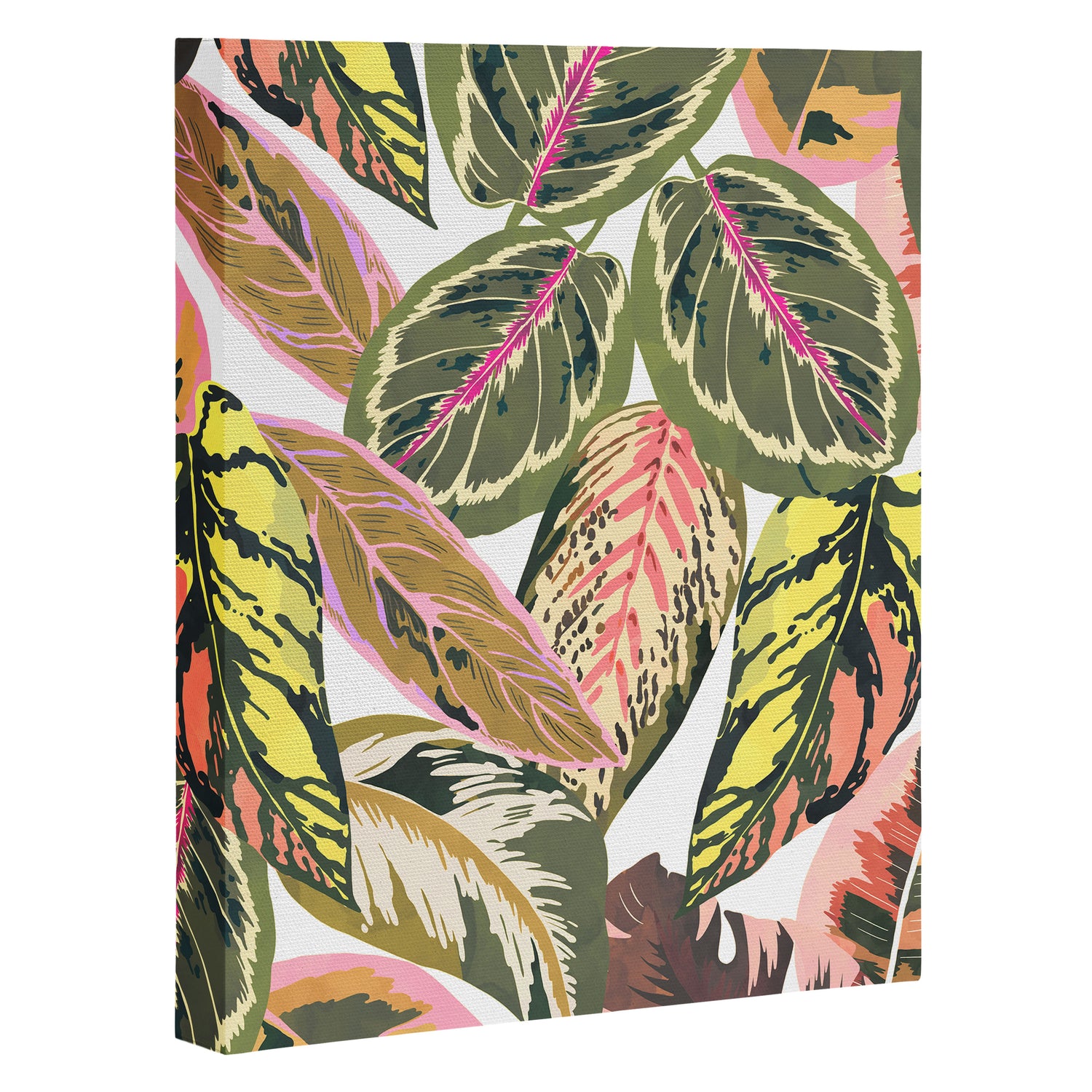 Wild jungle botanical leaves 63 Canvas Print Gallery Image 3