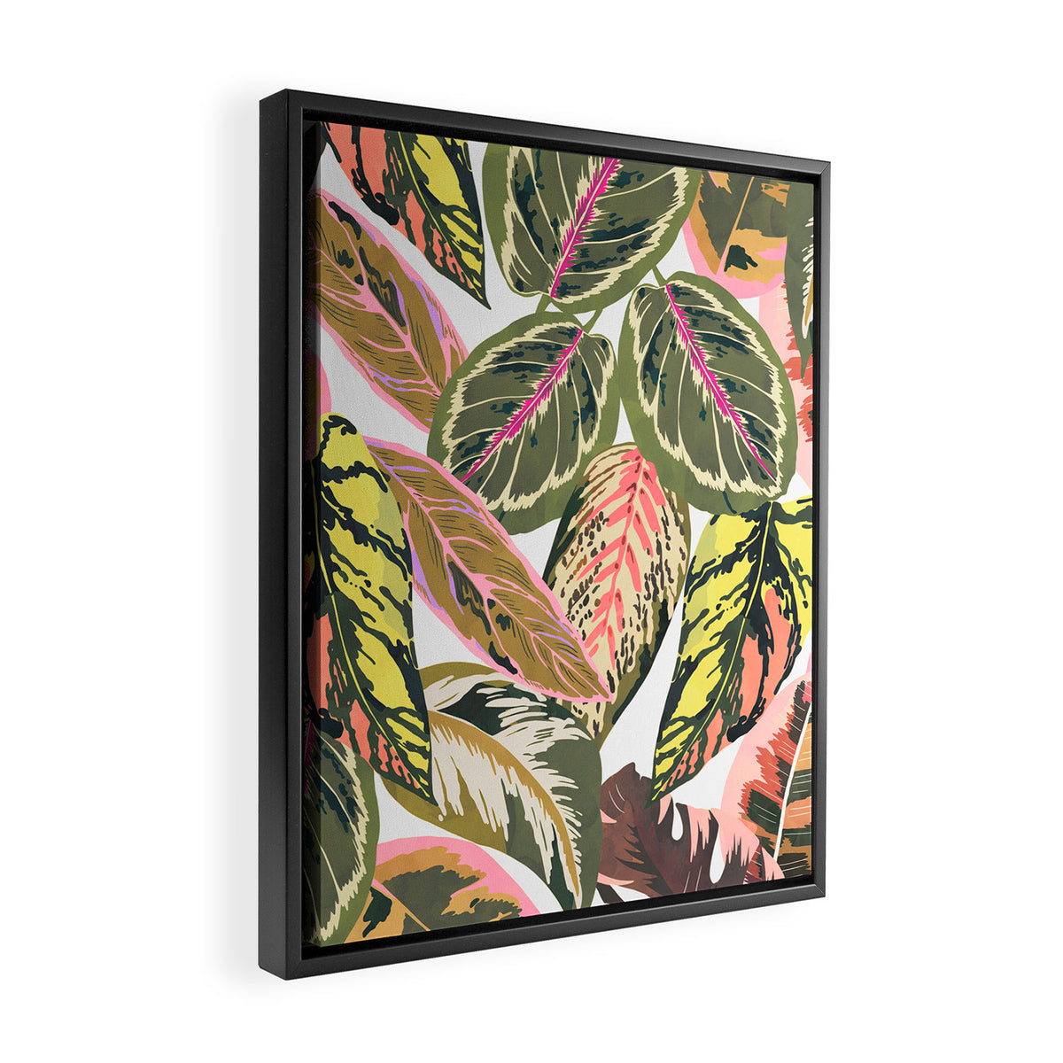 Wild jungle botanical leaves 63 Framed Canvas Print Gallery Image 2