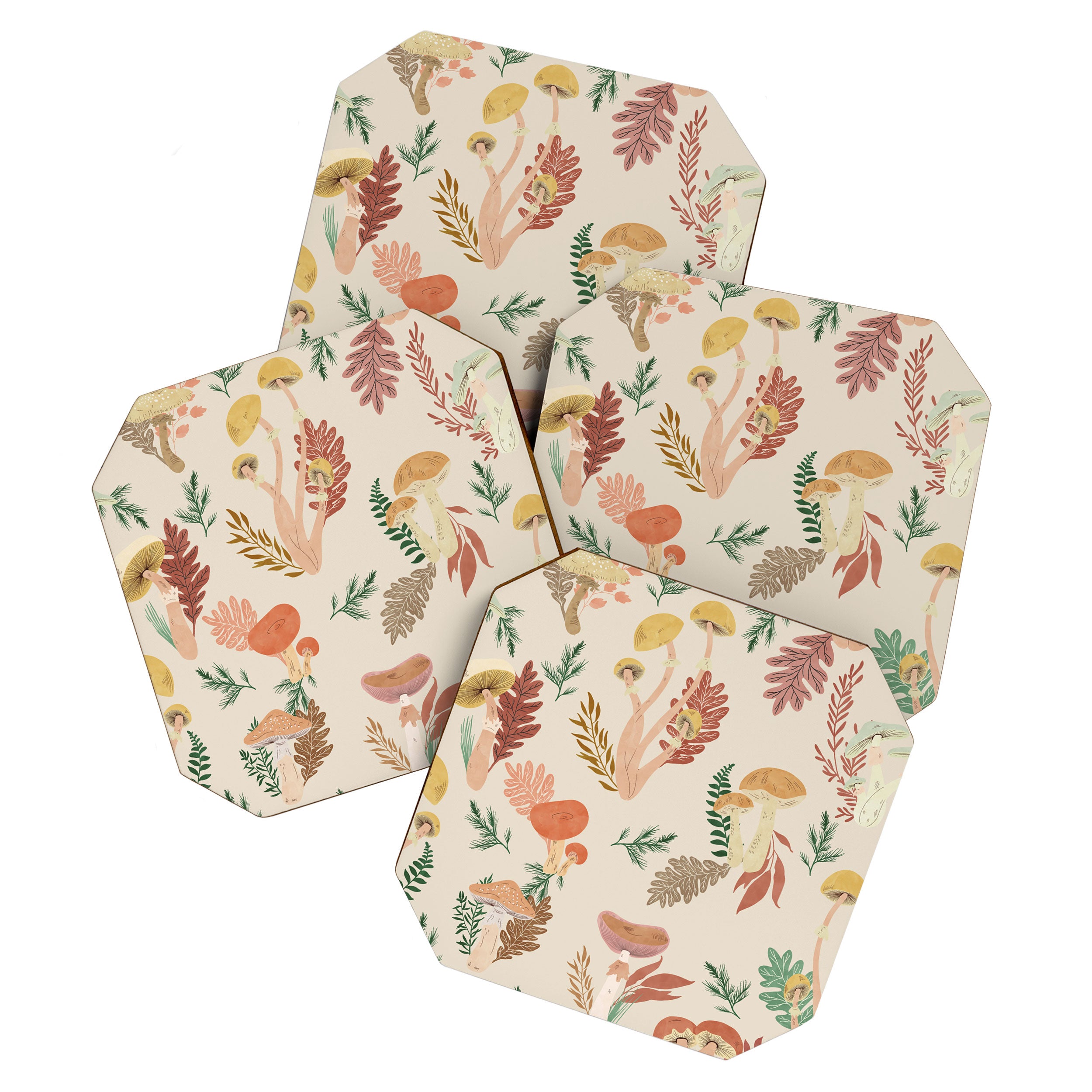 Wild mushrooms I Coaster Gallery Image 1