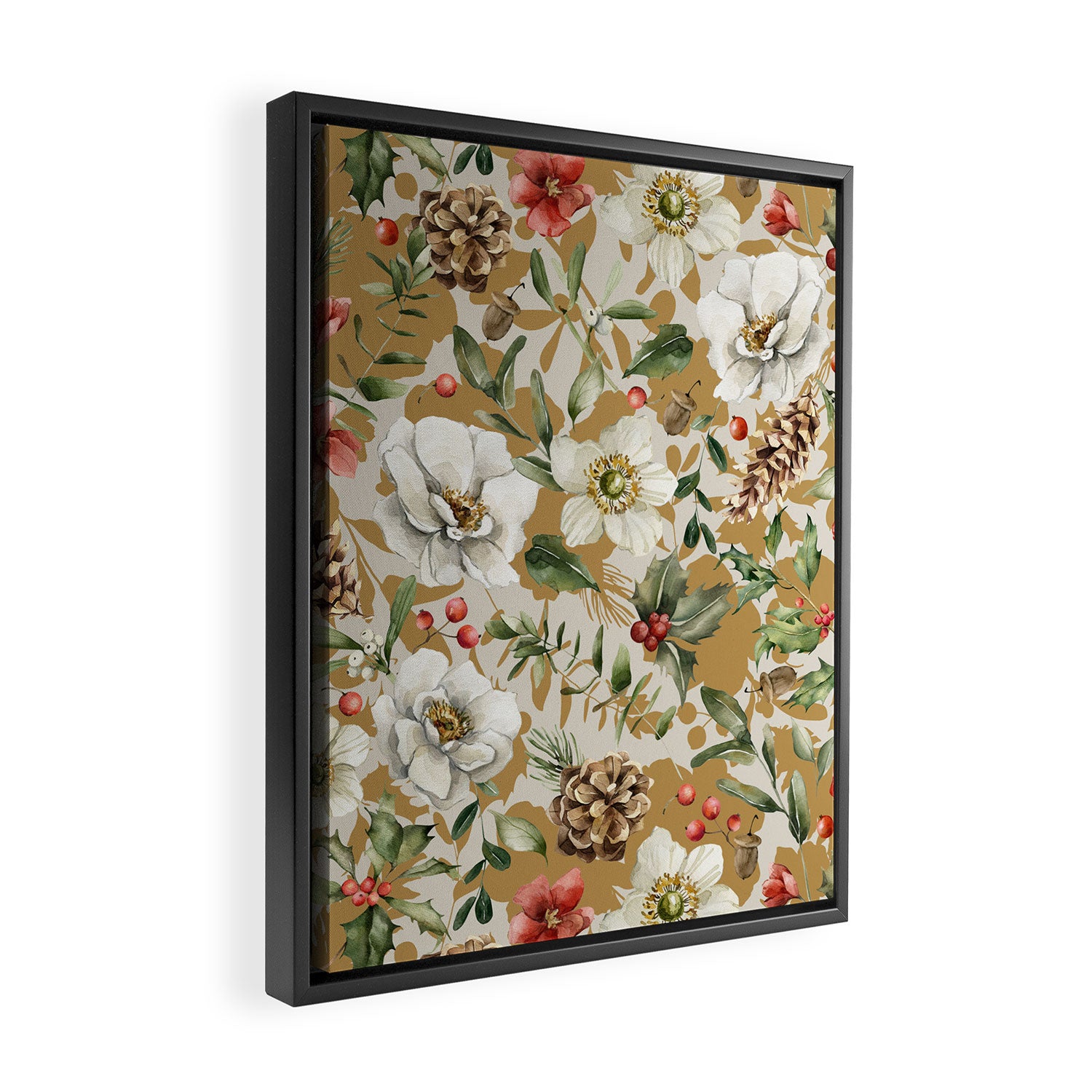 Winter flowers WP1 Framed Canvas Print Gallery Image 2
