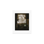 Hey Baby Take a Walk on the Wild Side -  70s Lou Reed quote street art neon retro typography Art Print Gallery Image 1