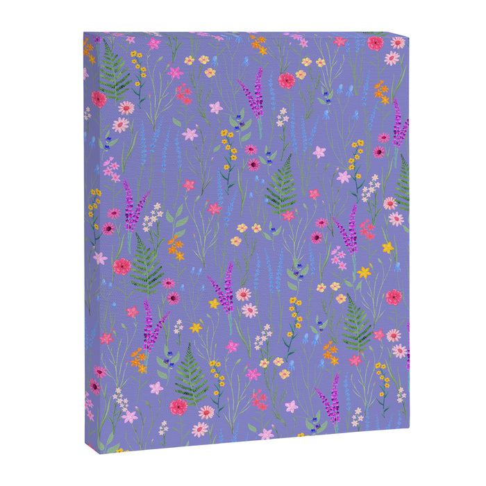 blue meadows colorful floral pattern Canvas Print Gallery Image 1