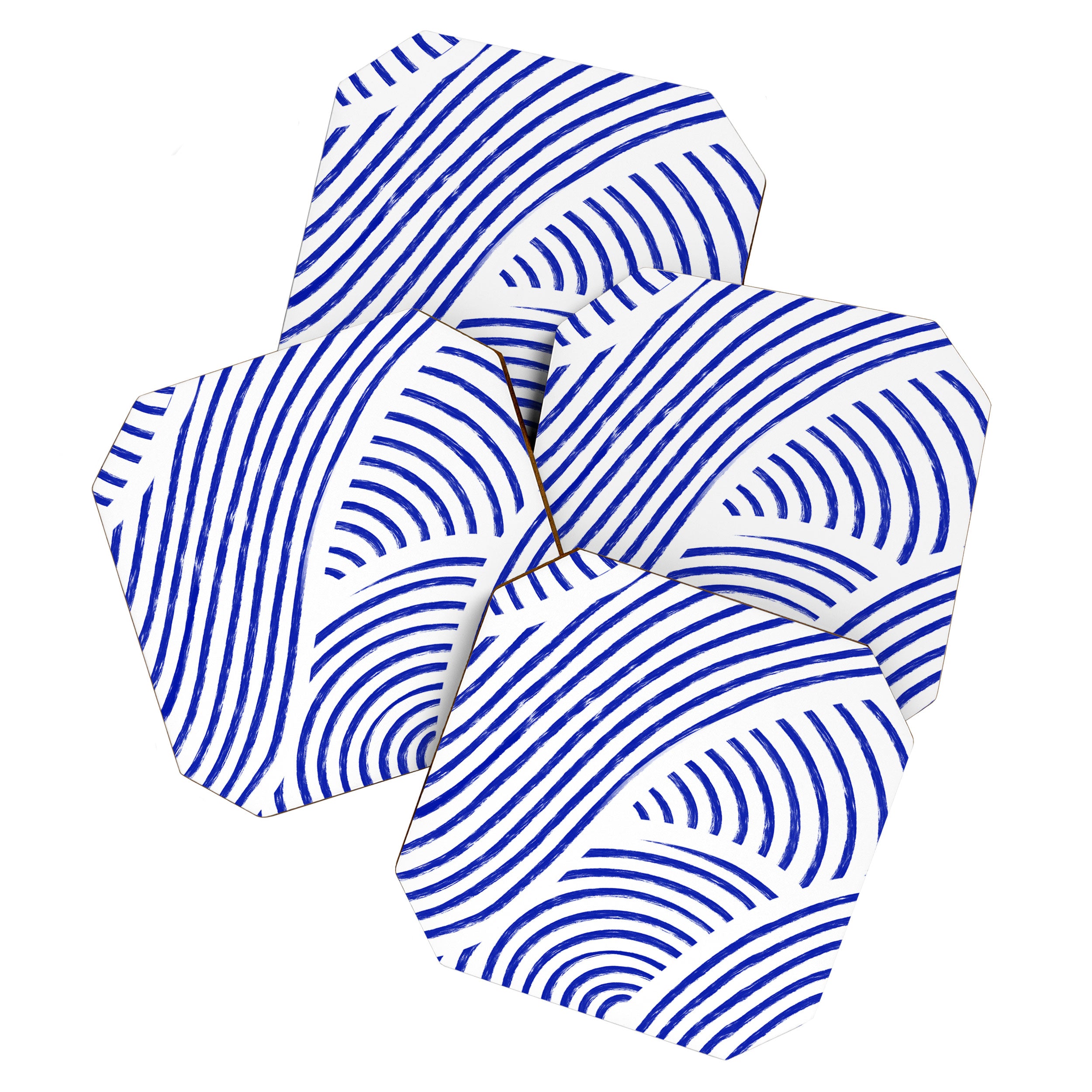 blue summer lines Coaster Gallery Image 1