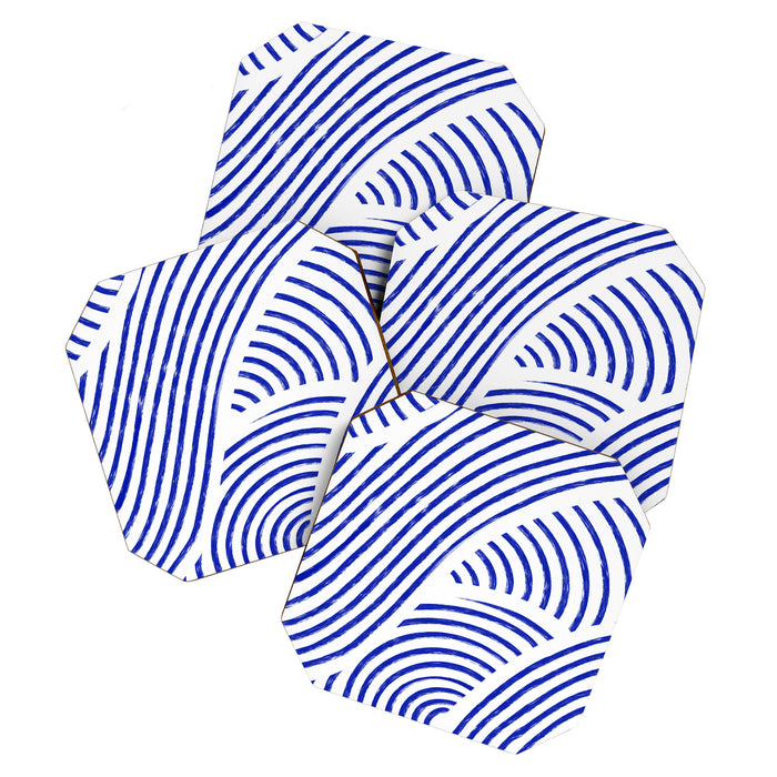 blue summer lines Coaster Gallery Image 1