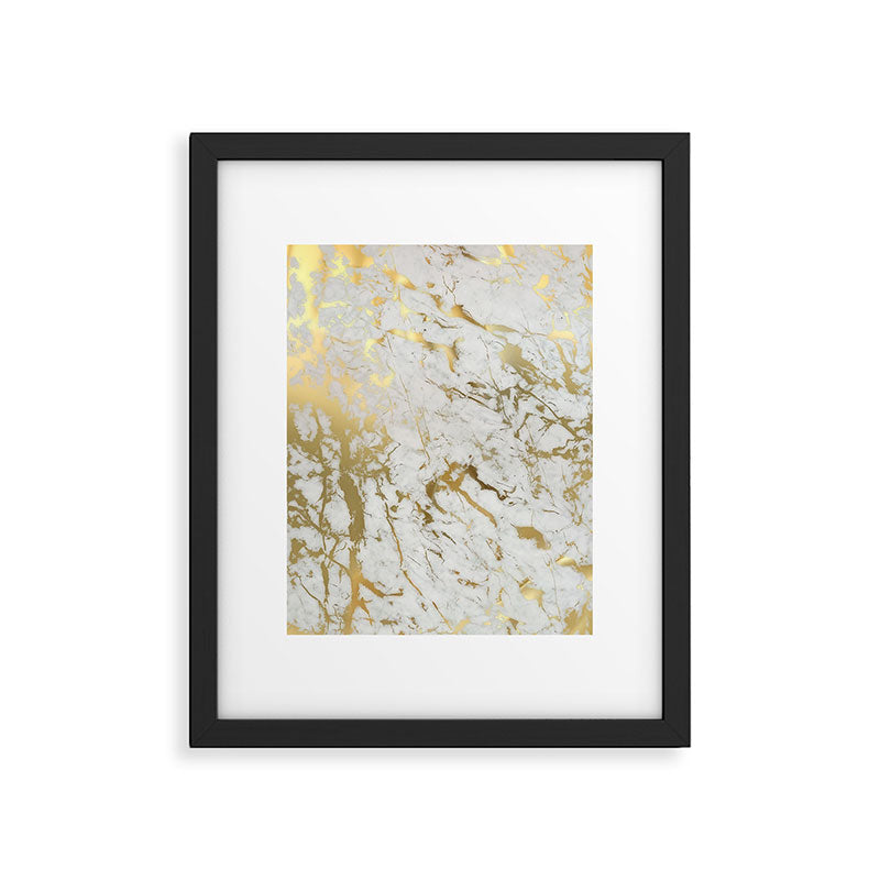 Gold marble Framed Art Print Gallery Image 5