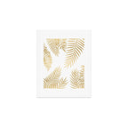 Gold palm leaves Art Print Gallery Image 1