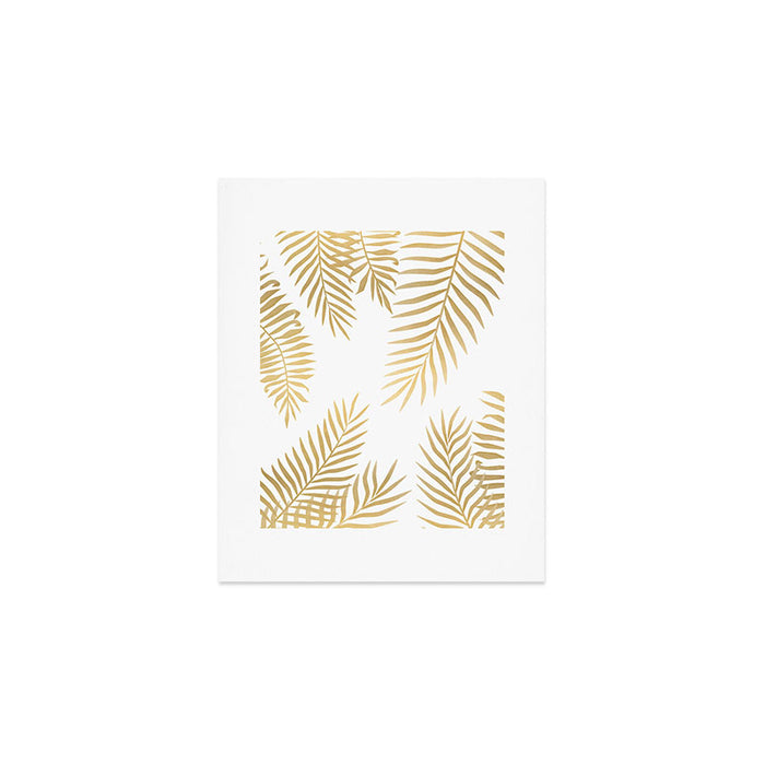 Gold palm leaves Art Print Gallery Image 1