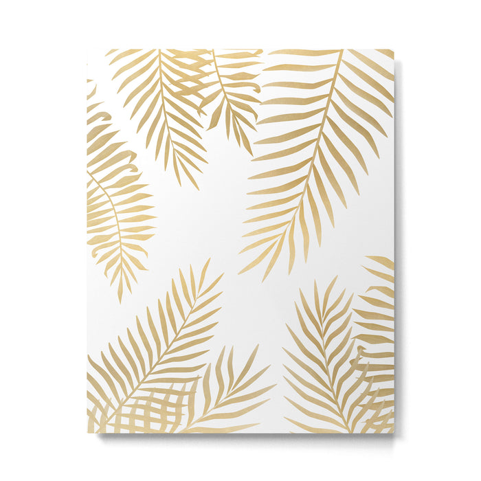 Gold palm leaves Metal Print Gallery Image 1